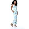imageWomens Hawaiian Strap V with Pockets Jumpsuit in Pacific Palm NavyPacific Palm Cream