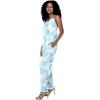imageWomens Hawaiian Strap V with Pockets Jumpsuit in Pacific Palm NavyPacific Palm Cream