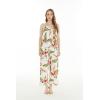 imageWomens Hawaiian Strap V with Pockets Jumpsuit in Rafelsia BlackRafelsia Cream