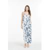 imageWomens Hawaiian Strap V with Pockets Jumpsuit in Simply Blue LeavesDay Dream Bloom