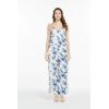imageWomens Hawaiian Strap V with Pockets Jumpsuit in Simply Blue LeavesDay Dream Bloom