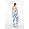 imageWomens Hawaiian Strap V with Pockets Jumpsuit in Simply Blue LeavesDay Dream Bloom