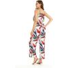 imageWomens Hawaiian Strap V with Pockets Jumpsuit in Simply Blue LeavesGarden at Dawn