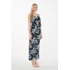 imageWomens Hawaiian Strap V with Pockets Jumpsuit in Simply Blue LeavesMidnight Bloom