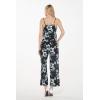 imageWomens Hawaiian Strap V with Pockets Jumpsuit in Simply Blue LeavesMidnight Bloom