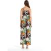 imageWomens Hawaiian Strap V with Pockets Jumpsuit in Simply Blue LeavesTropical Twilight