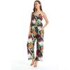 imageWomens Hawaiian Strap V with Pockets Jumpsuit in Simply Blue LeavesTropical Twilight