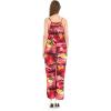 imageWomens Hawaiian Strap V with Pockets Jumpsuit in Sunset BlueSunset Red