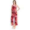 imageWomens Hawaiian Strap V with Pockets Jumpsuit in Sunset BlueSunset Red