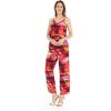 imageWomens Hawaiian Strap V with Pockets Jumpsuit in Sunset BlueSunset Red