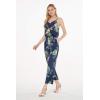 imageWomens Hawaiian Strap V with Pockets Jumpsuit in Wispy CereusPineapple Garden Navy