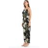 imageWomens Hawaiian Strap V with Pockets Jumpsuit in Wispy CereusWispy Cereus Black