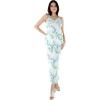 imageWomens Hawaiian Strap V with Pockets Jumpsuit in Hibiscus BlueOrchid Breeze White