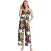 imageWomens Hawaiian Strap V with Pockets Jumpsuit in Simply Blue LeavesTropical Twilight