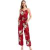 imageWomens Hawaiian Strap V with Pockets Jumpsuit in Wispy CereusPineapple Garden Burgundy