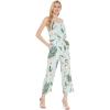imageWomens Hawaiian Strap V with Pockets Jumpsuit in Wispy CereusWispy Cereus Light Blue