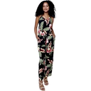 imageWomens Hawaiian Strap V with Pockets Jumpsuit in Rafelsia BlackRafelsia Black