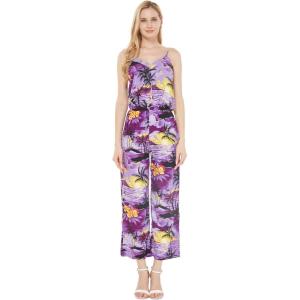 imageWomens Hawaiian Strap V with Pockets Jumpsuit in Sunset BlueSunset Purple