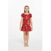 imageGirl Hawaiian Simple Muumuu Dress in Christmas Santa in HawaiiChristmas Santa in Hawaii in Red