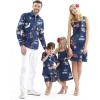 imageCouple Matching Hawaiian Luau Cruise Outfit Shirt Dress Christmas Santa in Hawaii RedChristmas Santa in Hawaii Navy