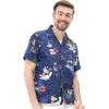 imageCouple Matching Hawaiian Luau Cruise Outfit Shirt Dress Christmas Santa in Hawaii RedChristmas Santa in Hawaii Navy