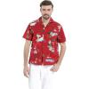 imageCouple Matching Hawaiian Luau Cruise Outfit Shirt Dress Christmas Santa in Hawaii RedChristmas Santa in Hawaii Red