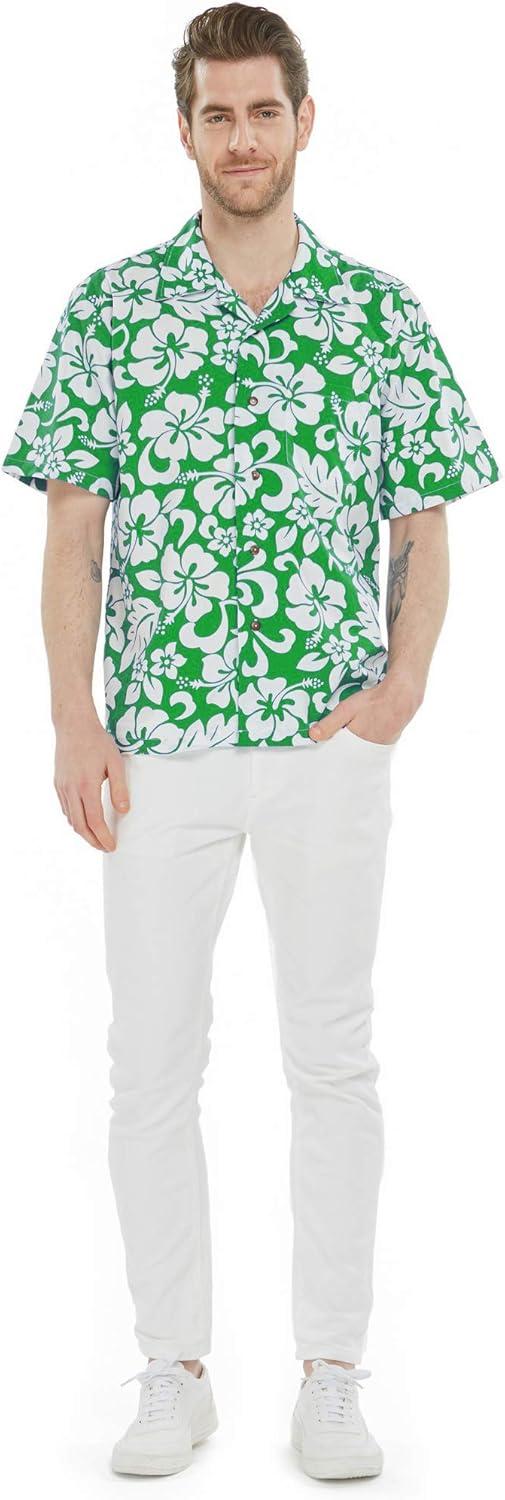 imageCouple Matching Hawaiian Luau Cruise Outfit Shirt Vintage Dress Classic WhiteClassic Vintage Green