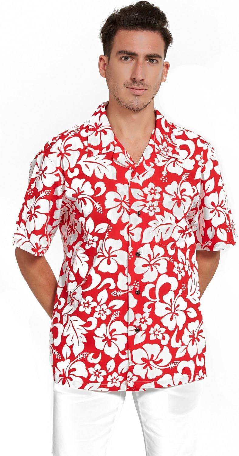imageCouple Matching Hawaiian Luau Cruise Outfit Shirt Vintage Dress Classic WhiteClassic Vintage Red