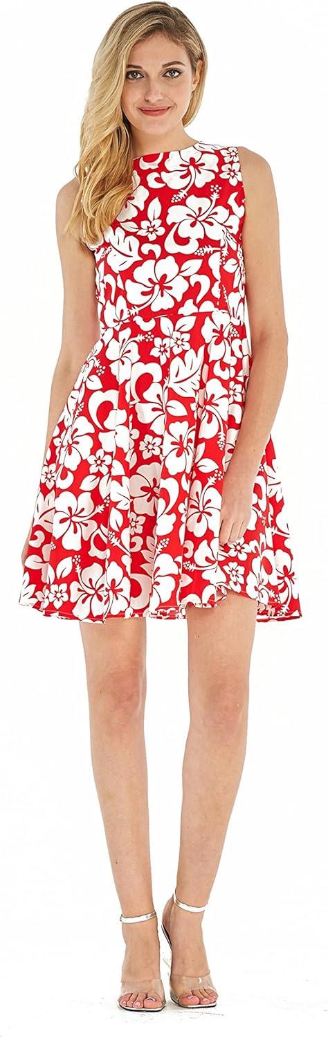 imageCouple Matching Hawaiian Luau Cruise Outfit Shirt Vintage Dress Classic WhiteClassic Vintage Red