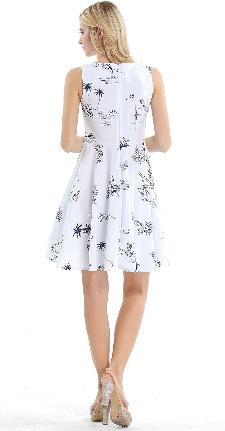 imageCouple Matching Hawaiian Luau Cruise Outfit Shirt Vintage Dress Classic WhiteClassic White