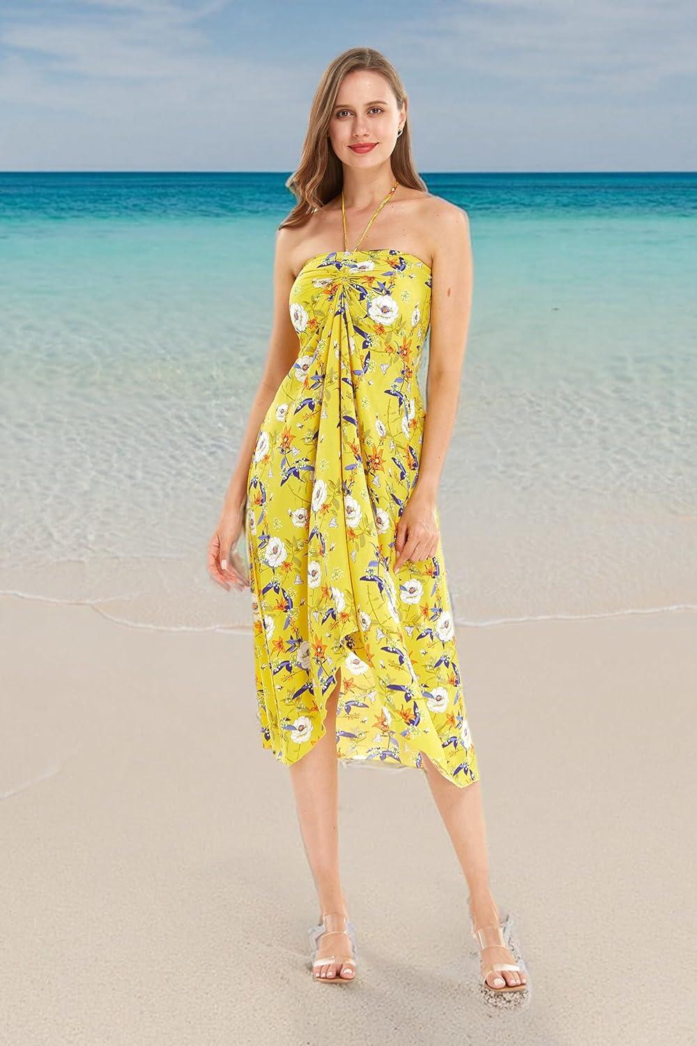 imageMatchable Couple Hawaiian Luau Shirt or Butterfly Dress in Garden Poppy YellowMen Garden Poppy Yellow Navy