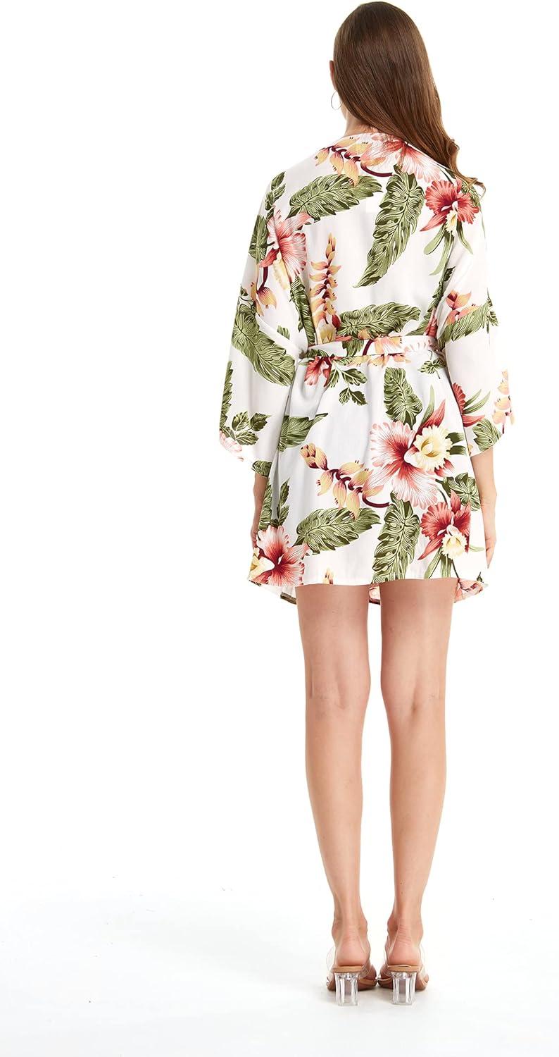 imageMatchable Couple Hawaiian Luau Shirt or Kimono in Pineapple Garden BlackWomen Rafelsia Cream