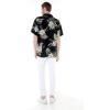 imageMatchable Couple Hawaiian Luau Shirt or Kimono in Pineapple Garden BlackWomen Pineapple Garden Black