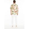 imageMatchable Couple Hawaiian Luau Shirt or Kimono in Pineapple Garden BlackWomen Rafelsia Cream