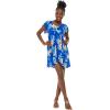 imageMatchable Couple Hawaiian Luau Shirt or Rahee Mini Dress in Hibiscus BlueWomen Hibiscus Blue
