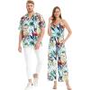 imageMatchable Couple Hawaiian Luau Shirt or VNeck Jumpsuit with Pockets in Lost in ParadiseMen Lost in Paradise