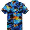 imageCouple Matching Hawaiian Luau Party Outfit Set Shirt Dress in Sunset BlueSunset Blue