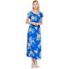 imageMatchable Couple Hawaiian Luau Shirt or Maxi Simple Dress in Hibiscus BlueMen Hibiscus Blue