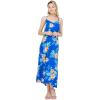 imageMatchable Couple Hawaiian Luau Shirt or Sweetheart Maxi Dress in Hibiscus BlueMen Hibiscus Blue