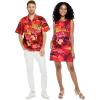 imageMatchable Couple Hawaiian Luau Men Shirt or Women Tank Dress in Sunset RedMen Sunset Red
