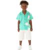imageMatchable Family Hawaiian Tropical Luau Men Women Girl Boy Clothes in Wispy Cereus Palm MistBoy Side Panel Short Sleeve