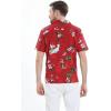imageCouple Matching Hawaiian Luau Men Shirt and Women Vintage Fit and Flare Dress in Santa in Hawaii ChristmasMen Santa in Hawaii Christmas Red