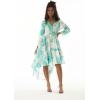 imageMatchable Couple Hawaiian Luau Men Shirt or Women Tiered Ruffled Coverup Dress in Wispy Cereus Palm MistWomen Tiered Dress
