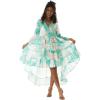 imageMatchable Couple Hawaiian Luau Men Shirt or Women Tiered Ruffled Coverup Dress in Wispy Cereus Palm MistWomen Tiered Dress