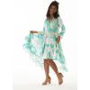 imageMatchable Couple Hawaiian Luau Men Shirt or Women Tiered Ruffled Coverup Dress in Wispy Cereus Palm MistWomen Tiered Dress