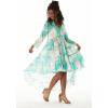 imageMatchable Couple Hawaiian Luau Men Shirt or Women Tiered Ruffled Coverup Dress in Wispy Cereus Palm MistWomen Tiered Dress