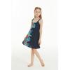 imageGirl Hawaiian Classic Empire Dress with Elastic Strap in Orchid Paradise NavyOrchid Paradise Navy