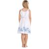 imageGirl Hawaiian Classic Empire Dress with Elastic Strap in White with Blue HibiscusWhite With Blue Hibiscus