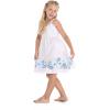 imageGirl Hawaiian Classic Empire Dress with Elastic Strap in White with Blue HibiscusWhite With Blue Hibiscus