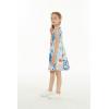 imageGirl Hawaiian Fit and Flare Dress in Flowering Koi BlueFlowering Koi Blue